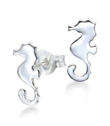 Silver Seahorse Stud Earrings STS-3656